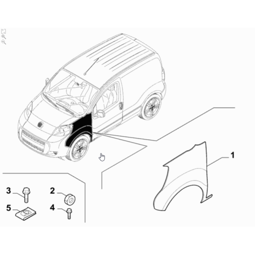 Aripa dreapta fata Fiat Fiorino-Cubo 1386105080