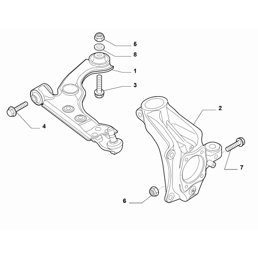 Brat oscilant stanga Alfa Romeo Giulietta 0050521046