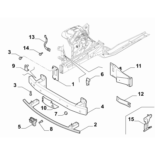 Armatura inferioara bara fata Alfa Romeo Giulia 2.0–2.2 cod 0050532060