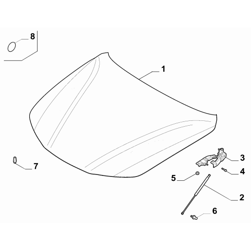 50539635_Capotă motor originală 0050539635 pentru Alfa Romeo Stelvio
