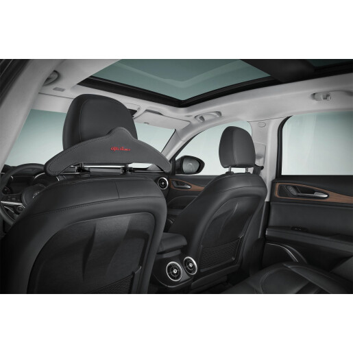 50903592_Umeras Tetiera Alfa Romeo - Negru cu Logo Rosu