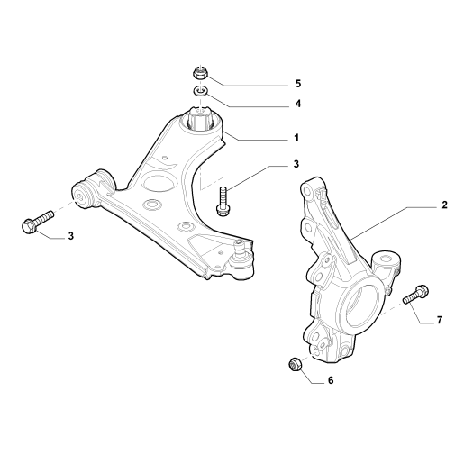 Brat Oscilant Stanga Fiat Doblo 1.3 Diesel - 0051932035