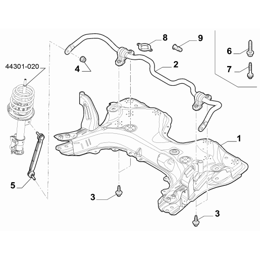 Bara Stabilizatoare Fata Jeep Renegade (Cod OE 0051936585)