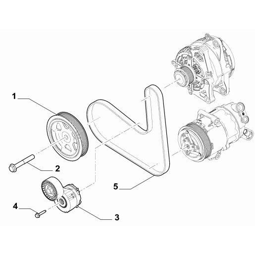 Curea de transmisie originală 0055281868 pentru Jeep Renegade 1.0 Benzină 120 CP