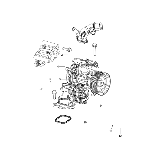 Pompa apa Jeep Wrangler 2000 cmc, 270 CP Benzina | Cod K05048283AD | Moparstore