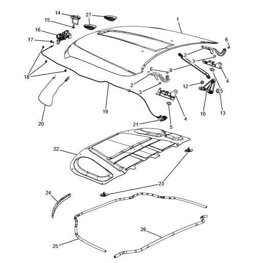 Capotă motor originală K55369587AG pentru Jeep Grand Cherokee 3.0 Diesel 250 CP