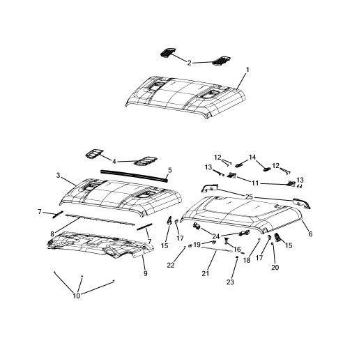 Capotă motor originală K68281965AE pentru Jeep Wrangler 2.02.2 Benzină/Diesel