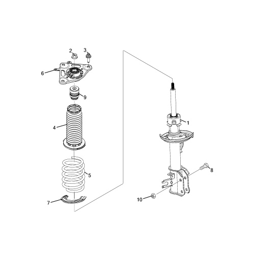 Amortizor Spate Stânga Original Jeep Compass 1.4L Benzină (170 CP) - Cod OE K68290267AB
