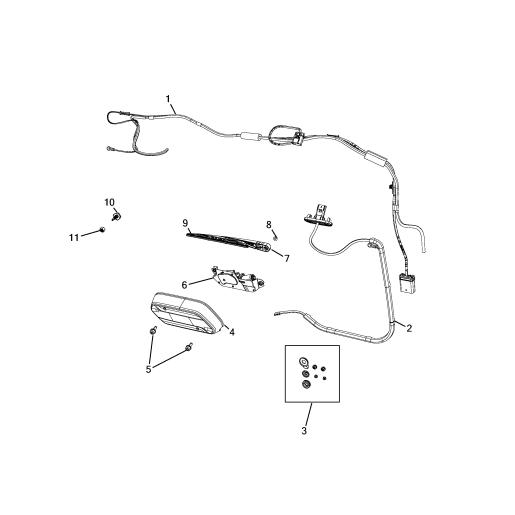K68362105AA Lamela stergator luneta Jeep Wrangler