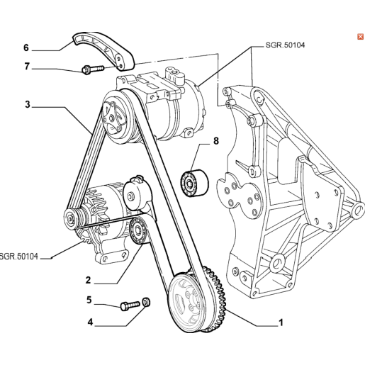 KIT TRANSMISIE ALBEA 1.4 CU AC