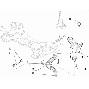 Pivot brat fata stanga dreapta Fiat Ducato 0053388173
