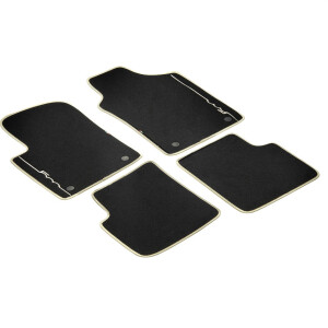 Set covorase mocheta Fiat 500, negre cu logo ivoriu | Cod 0071807944 | Moparstore