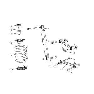Amortizor suspensie stanga - dreapta spate Grand Cherokee