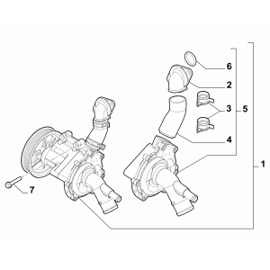 Pompa apa Fiat Tipo SW 1600 cmc, 110 CP Benzina | Cod 0046338234 | Moparstore