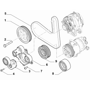 Curea de transmisie originală 0055268261 pentru Jeep Renegade 1.3 Benzină 150 CP