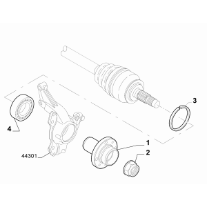 Rulment roată față original 0071745047 pentru Fiat Fiorino-Cubo și Noua Panda 1.3 Diesel 75 CP