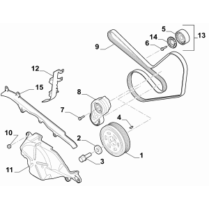Curea accesorii Alfa Romeo Giulia Stelvio 2.0 Benzina cod 0050534146