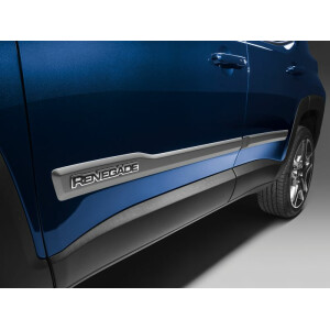 Kit Protectii Laterale 0050928634 Jeep Renegade - Gri cu Logo Renegade