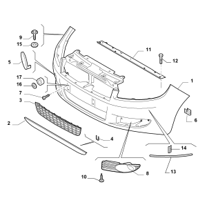 Armatura bara fata inferioara