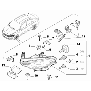 52145166_Far stanga Fiat Tipo Hatchback, SW 1400-1600 cmc, 95-110 CP Benzina