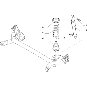 Amortizor suspensie stanga - dreapta spate Fiat 500