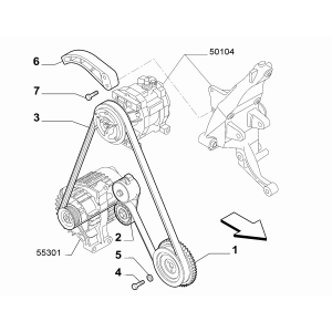 CUREA ACCESORII - ALTERNATOR SI COMPRESOR
