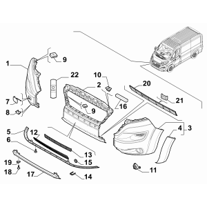 Bara Fata Centrala Fiat Ducato 2.3D - 0735619717