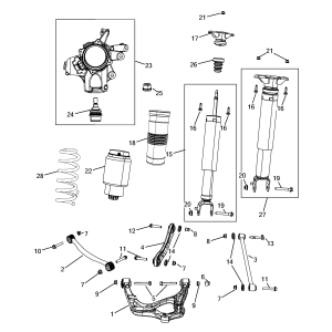 Amortizor suspensie stanga - dreapta spate Grand Cherokee