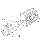 Pompa apa Fiat Noua Panda 1300 cmc, 75 CP Diesel