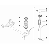 Amortizor Spate Dreapta/Stânga Original Fiat Tipo Sedan 1.4L Benzină (95 CP) - Cod OE 0052072084