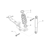 Amortizor Spate Dreapta/Stânga Original Fiat Doblo 1.3L Diesel (90 CP) - Cod OE 0052093969