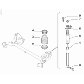 Amortizor Spate Dreapta/Stânga Original Fiat Tipo Hatchback/SW 1.4L-1.6L Benzină (95-110 CP) - Cod OE 0052102510