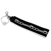 Breloc Fiat 500ICO negru cu logo alb - 6002351047