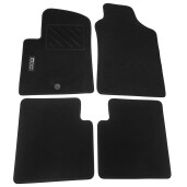 Set covorase velur Fiat 500, negre, cu logo argintiu | Cod 0071807957 | Moparstore