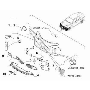 Bara Fata pentru Alfa Romeo Giulia 2.0L Benzina, 280 CP, Cod 0050548802