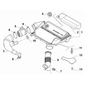 Filtru aer Fiat Fiorino-Cubo, Noua Panda 1300 cmc, 75 CP Diesel Cod 0051925027