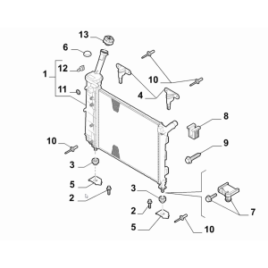 Radiator Racire Motor pentru Fiat 500 1.2L, 69 CP, Cod 0051934449