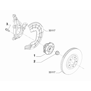 Rulment roată față original 0051952935 pentru Jeep Renegade 1.02.0 Benzină/Diesel 120170 CP