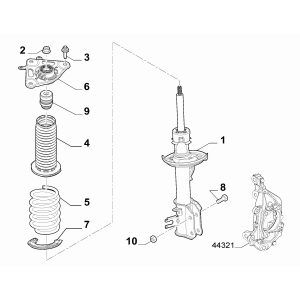 Amortizor Spate Dreapta Original Jeep Renegade 2.0L Diesel (170 CP) - Cod OE 0052036194