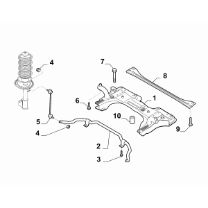 Bieleta antiruliu fata Fiat Doblo 1.3 Diesel - 0052042281