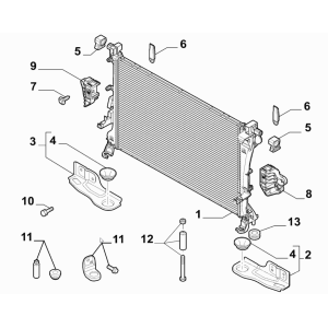 Radiator racire motor Fiat Tipo 1300-1400 cmc, 95 CP | Cod 0052052603 | Moparstore