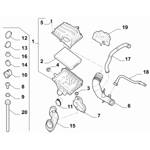 52069663_Filtru aer Fiat Tipo Hatchback, SW 1400-1600 cmc, 95-120 CP Benzina si Diesel