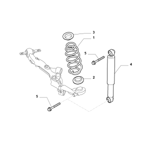 Amortizor Spate Dreapta/Stânga Original Fiat Doblo 1.3L Diesel (90 CP) - Cod OE 0052093969