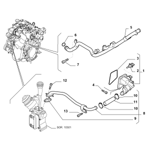 55206391_Termostat Fiat Doblo | MoparStore - 1.3L Diesel, 75-90 CP