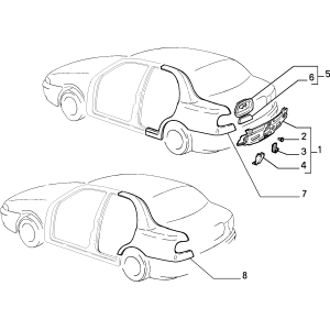 Aripa Stanga Spate Fiat Marea 5896901 Originala Mopar