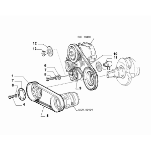 Curea de transmisie 0007604445 Fiat Tempra MQ.93 D-TD (1993-1996)