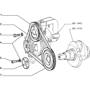 Curea de transmisie originală 0007671402 pentru Fiat Fiorino, Elba, Mille și Uno