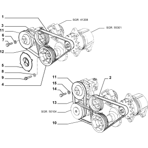 Curea de transmisie originală 0007695968 pentru Fiat Coupe, Tempra, Tipo și Lancia Dedra, Delta