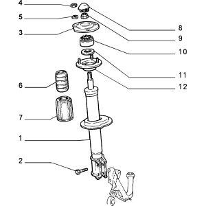 Amortizor Față Original Fiat Comercial Fiorino (1993-2008) - Cod OE 0007754834