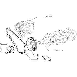 Curea de transmisie originală 0007764585 pentru Fiat Panda, Tipo, Uno și Lancia Y10
